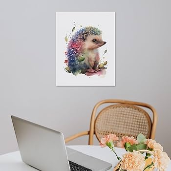 【ドイツ】ミニチュア　絵画　ハリネズミ it-52d7f198db1a0-1200.jpg